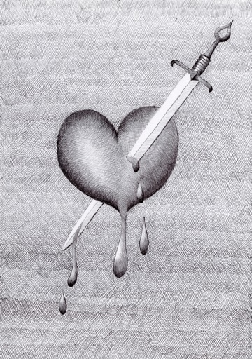 Ink drawing made by visual artist Kera Damo from The Hague as part of Inktober