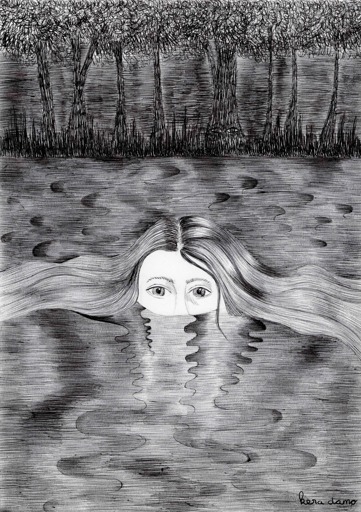 Ink drawing made by visual artist Kera Damo from The Hague as part of Inktober